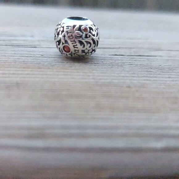 925 Silver January Birthstone Charm - Picture 3 of 5